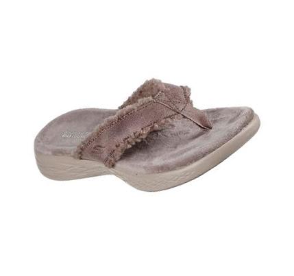 Női Skechers On-the-GO 600 Lounge - Cozy Love Papucs Barna | HU57534