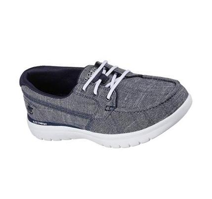 Női Skechers On the GO Flex - Ashore Slip Ons Sötétkék | HU5474L