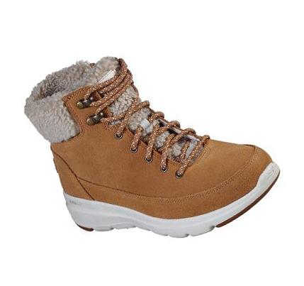 Női Skechers On-the-GO Glacial Ultra - Woodlands Csizma Barna | HUI766A