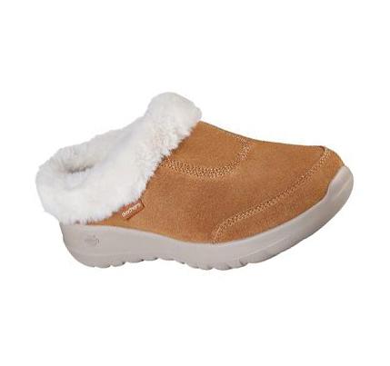 Női Skechers On-the-GO Joy - Cozy Papucs Barna | HU6030A