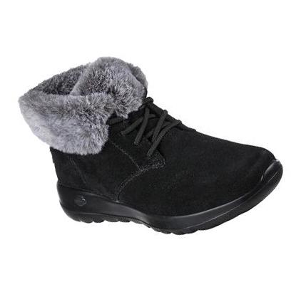 Női Skechers On-the-GO Joy - Plush Dreams Csizma Fekete Szürke | HUI852L