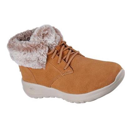 Női Skechers On-the-GO Joy - Plush Dreams Csizma Barna | HUI866R