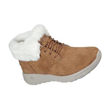 Női Skechers On-the-GO Joy - Too Good Csizma Barna | HUI841G