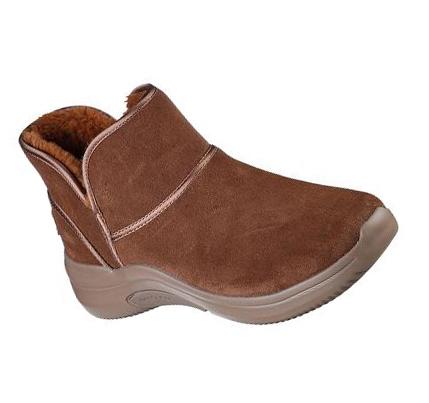 Női Skechers On-the-GO Midtown - Nestle Up Csizma Barna | HU71638