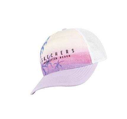 Női Skechers Palm City Trucker Kalap Levendula | HUA8973