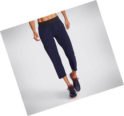 Női Skechers Performance Strike Crop Nadrág Sötétkék | HU5122A