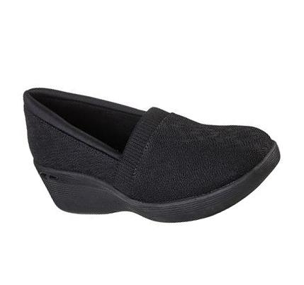 Női Skechers Pier-Lite - Hot Seat Éktalpú Cipő Fekete | HU3128L