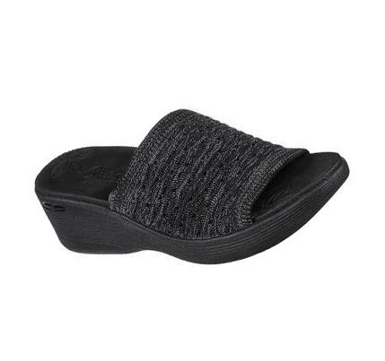 Női Skechers Pier-Lite - My Wish Éktalpú Cipő Fekete | HU31510