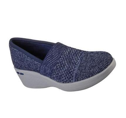 Női Skechers Pier-Lite - Wow Factor Éktalpú Cipő Sötétkék | HU3126L