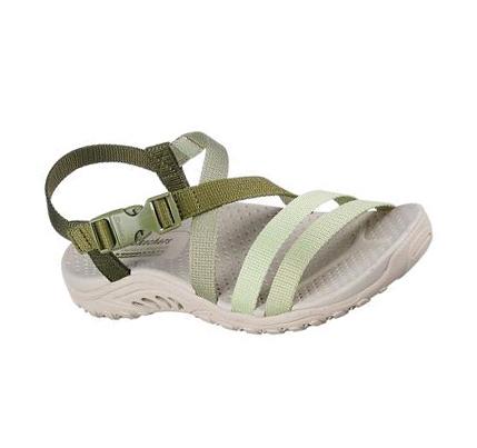 Női Skechers Reggae - On the Coast Szandál Olivazöld | HU4892W