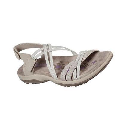 Női Skechers Reggae Slim - Takes Two Szandál Szürke Barna | HU4842L