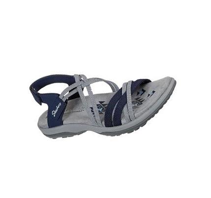 Női Skechers Reggae Slim - Takes Two Szandál Sötétkék | HU4851B