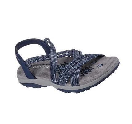 Női Skechers Reggae Slim - Turn It Up Szandál Sötétkék | HU4855E