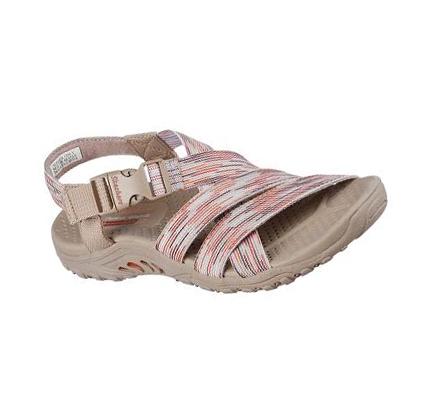 Női Skechers Reggae - Vivid Cosmos Szandál Szürke Barna Korall | HU4878C