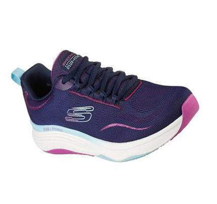 Női Skechers Relaxed Fit: D'Lux Fitness Edzőcipő Sötétkék Lila | HU3123P