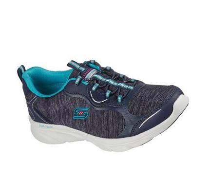 Női Skechers Relaxed Fit: D'Lux Kényelem - Sunny Oasis Slip Ons Sötétkék | HU3088R