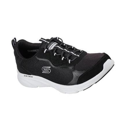 Női Skechers Relaxed Fit: D'Lux Kényelem - Bliss Galore Slip Ons Fekete Fehér | HU6424K