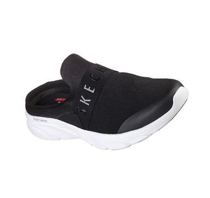 Női Skechers Relaxed Fit: D'Lux Kényelem - Enthusiast Slip Ons Fekete Fehér | HUA888K