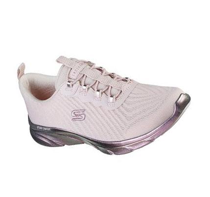 Női Skechers Relaxed Fit: D'Lux Kényelem - Focal Point Slip Ons Rózsaszín | HUA938A
