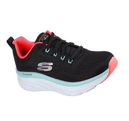 Női Skechers Relaxed Fit: D'Lux Walker - Fresh Finesse Gyalogló Cipő Fekete Menta | HU3373E