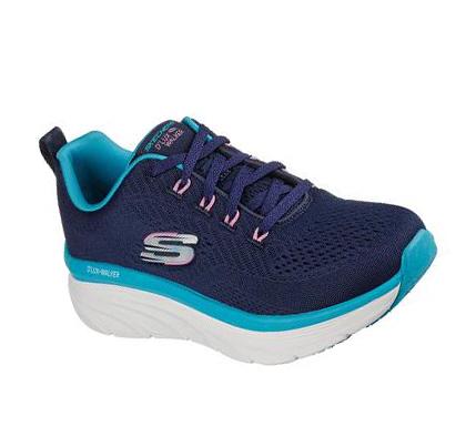 Női Skechers Relaxed Fit: D'Lux Walker - Fresh Finesse Gyalogló Cipő Sötétkék Türkiz | HU33985