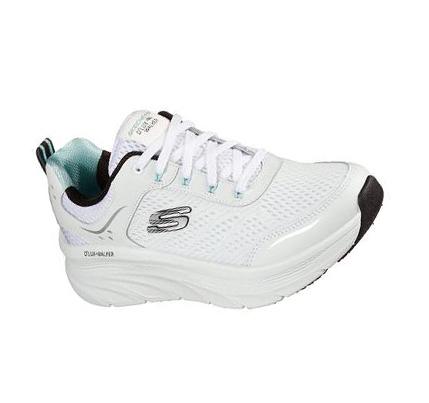 Női Skechers Relaxed Fit: D'Lux Walker - Infinite Motion Gyalogló Cipő Fehér Fekete | HU3498L