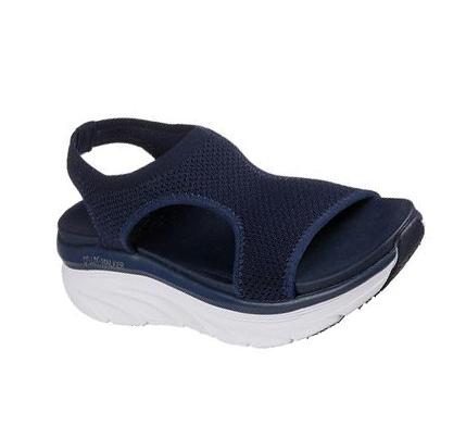 Női Skechers Relaxed Fit: D'Lux Walker - Retro Sun Szandál Sötétkék | HU4630K