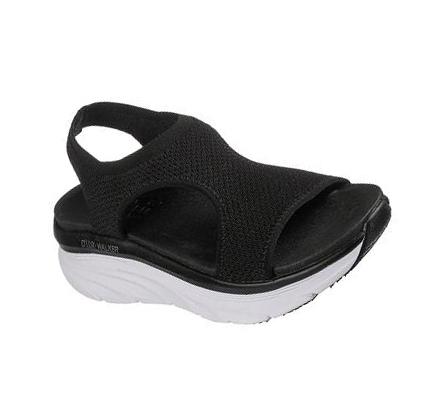 Női Skechers Relaxed Fit: D'Lux Walker - Retro Sun Szandál Fekete | HU4642L