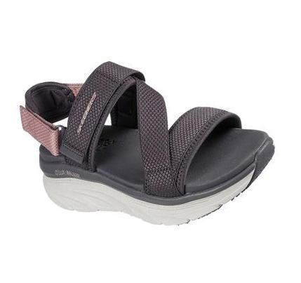 Női Skechers Relaxed Fit: D'Lux Walker - Kind Mind Szandál Szürke Lila | HU4651D