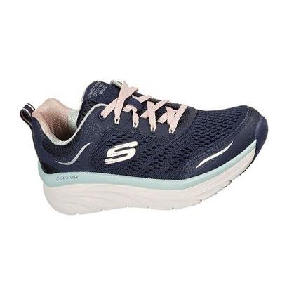 Női Skechers Relaxed Fit: D'Lux Walker - Infinite Motion Gyalogló Cipő Sötétkék Világos Kék | HU6909E