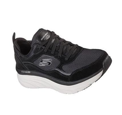 Női Skechers Relaxed Fit: D'Lux Walker - New Moment Gyalogló Cipő Fekete Fehér | HU6922L