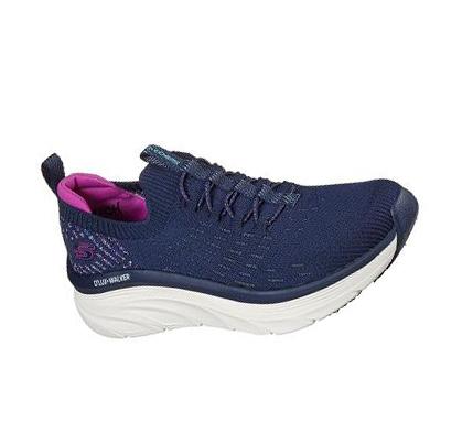 Női Skechers Relaxed Fit: D'Lux Walker - Star Stunner Gyalogló Cipő Sötétkék Lila | HU6959D