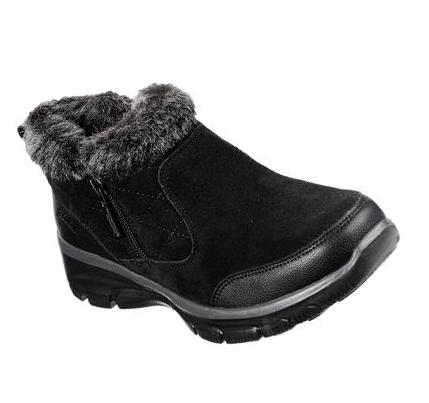 Női Skechers Relaxed Fit: Easy Going - Girl Crush Csizma Fekete | HUI516L