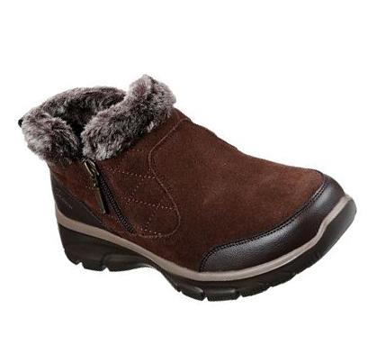 Női Skechers Relaxed Fit: Easy Going - Girl Crush Csizma Csokoládé | HUI527E