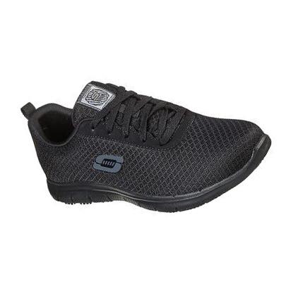 Női Skechers Relaxed Fit: Ghenter - Bronaugh SR Munkacipő Fekete | HU5121Q
