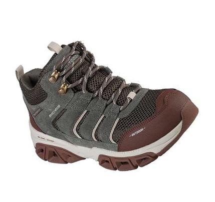 Női Skechers Relaxed Fit: Glide-Step Atlan Túracipő Olivazöld | HU6880C