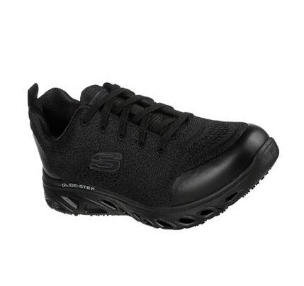 Női Skechers Relaxed Fit: Glide-Step SR Munkacipő Fekete | HU4096L
