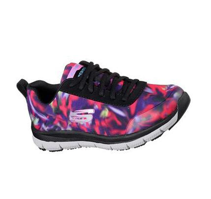 Női Skechers Relaxed Fit: Kényelem Flex SR - HC Pro SR Munkacipő Fekete Színes | HU4621E