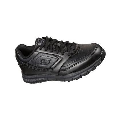 Női Skechers Relaxed Fit: Nampa - Wyola SR Munkacipő Fekete | HU42714