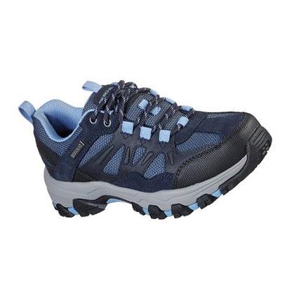 Női Skechers Relaxed Fit: Selmen - West Highland Túracipő Sötétkék Szürke | HU6803D