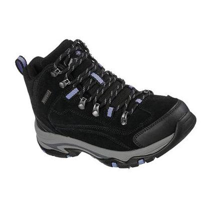 Női Skechers Relaxed Fit: Trego - Alpine Trail Túracipő Fekete Szürke | HU69280