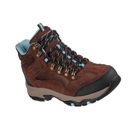 Női Skechers Relaxed Fit: Trego - Base Camp Túracipő Csokoládé | HU6905B
