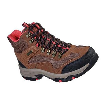 Női Skechers Relaxed Fit: Trego - Base Camp Túracipő Barna | HU69170