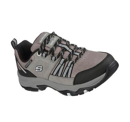 Női Skechers Relaxed Fit: Trego - Drift-In Túracipő Szürke Fekete | HU6805E