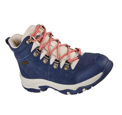 Női Skechers Relaxed Fit: Trego - El Capitan Túracipő Sötétkék Bézs | HU6855D