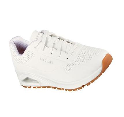 Női Skechers Relaxed Fit: Uno SR Munkacipő Fehér | HU3546S