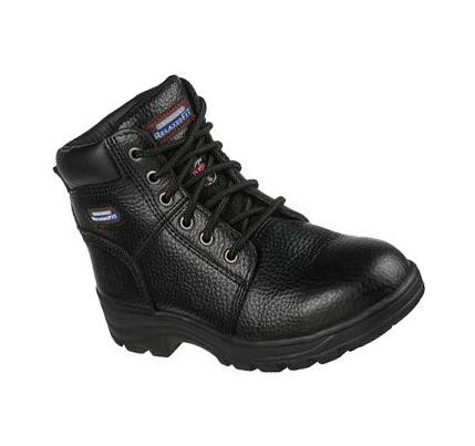 Női Skechers Relaxed Fit: Workshire - Peril ST Munkacipő Fekete | HU54713