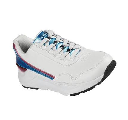 Női Skechers Rovina - Metallic Mixer Alkalmi Cipő Fehér Színes | HU35630