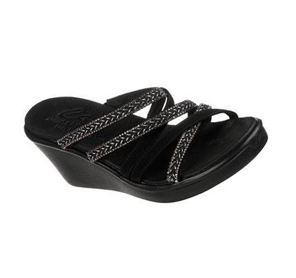 Női Skechers Rumble On - Night Out Éktalpú Cipő Fekete | HU3226K