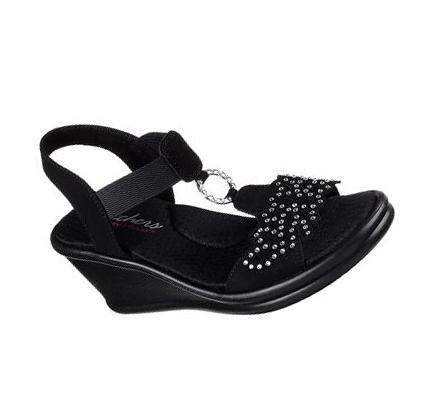 Női Skechers Rumblers - Queen B Éktalpú Cipő Fekete | HU3228W